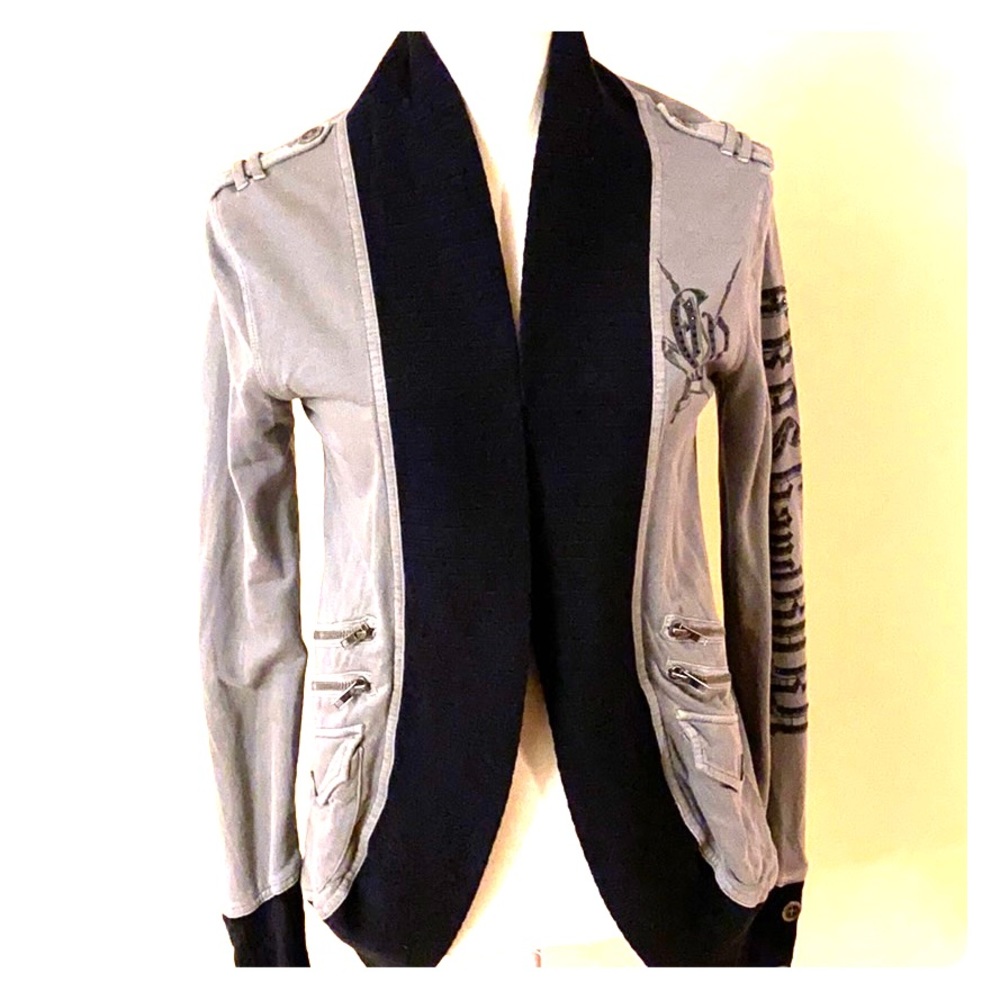 Gray Crash & Burn Sweater